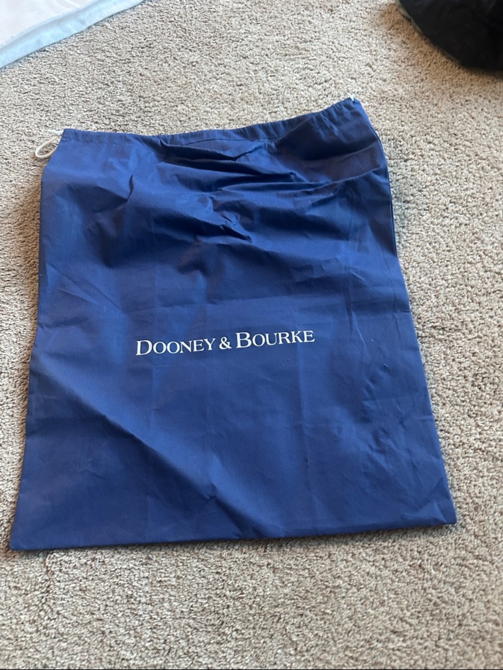 Dooney & Bourke Navy Blue Logo Drawstring Dust Bag